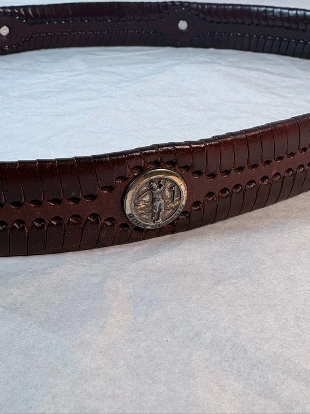 Brighton Women’s Brown Leather Concho Belt Size 38